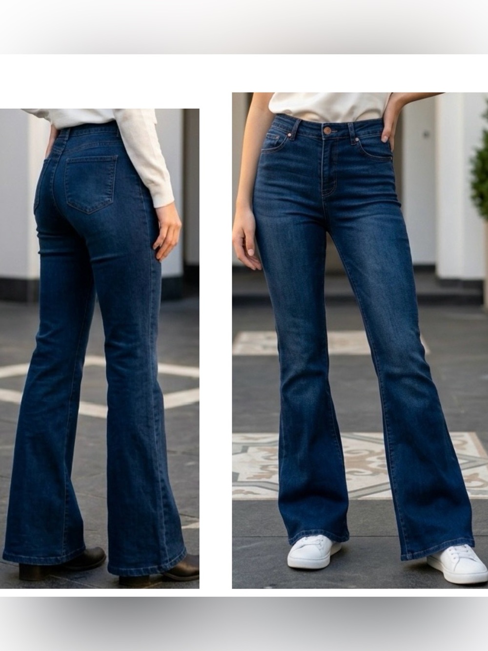 YMI Women’s Y2K Dark Blue High-Rise Flare Stretch Jeans Sz 11/30